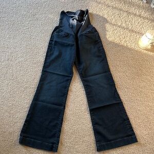 A pea in the pod, dark wash, flare, maternity jeans